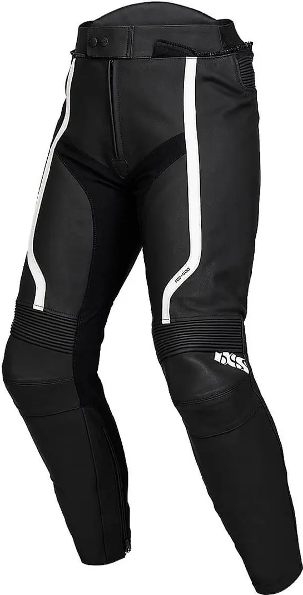 IXS Sport RS-600 1.0 Zwart Wit Leren Motorbroek