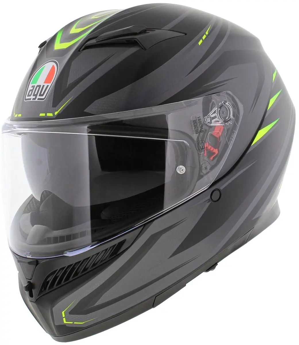 AGV K3 motorhelm Syth mat zwart fluo geel XXL