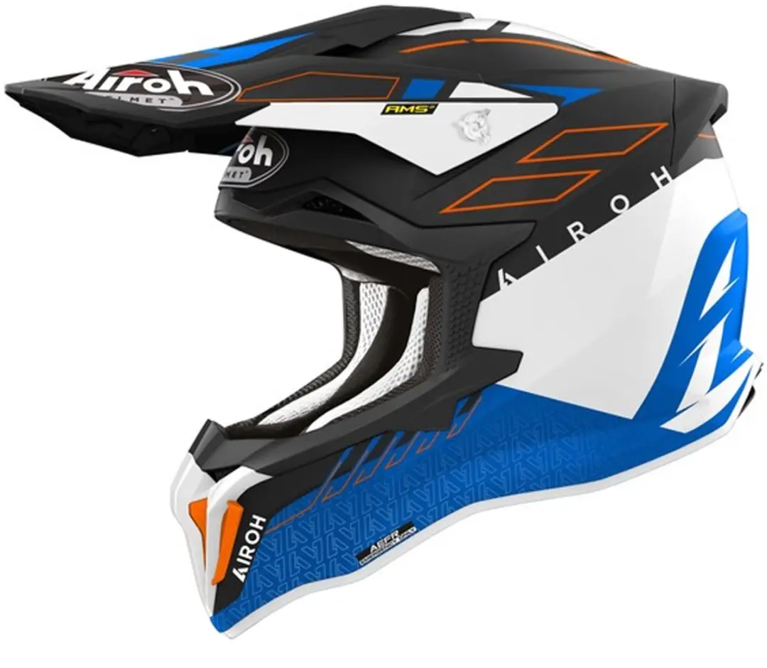 Airoh Strycker Skin Blauw Mat Crosshelm