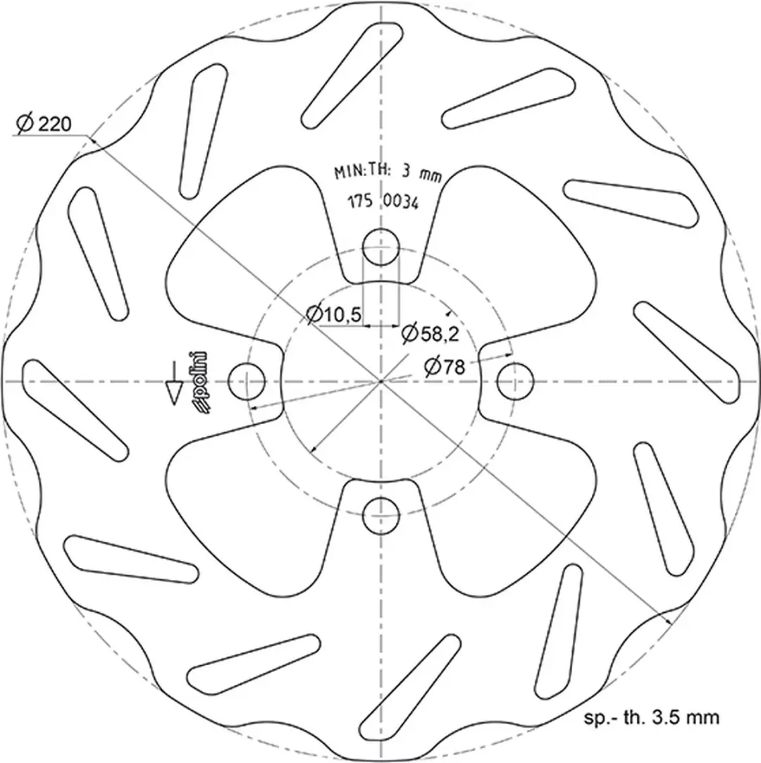 Polini Wave Remschijf - o.a. Honda PCX/Vision NCS