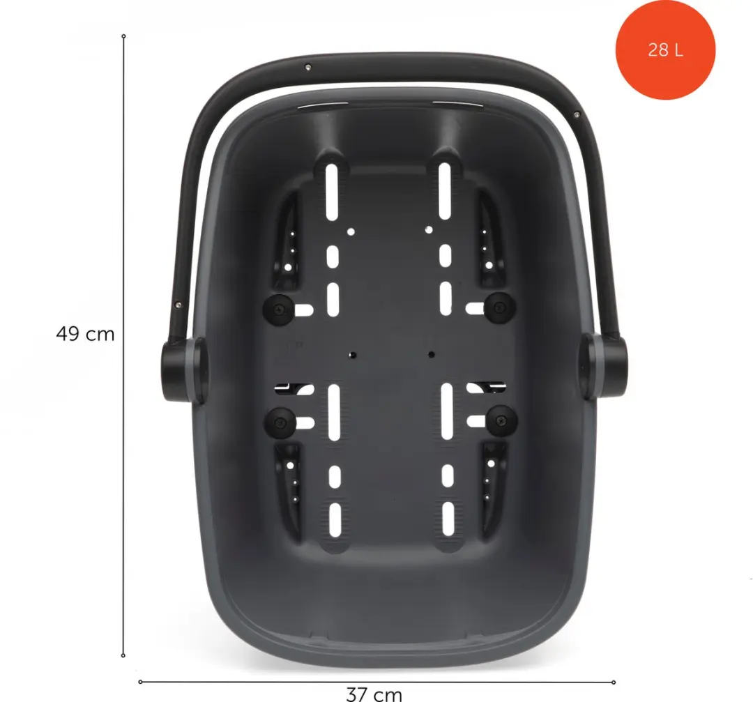 New Looxs Clipper Racktime Hondenfietsmand - 28L - Antraciet