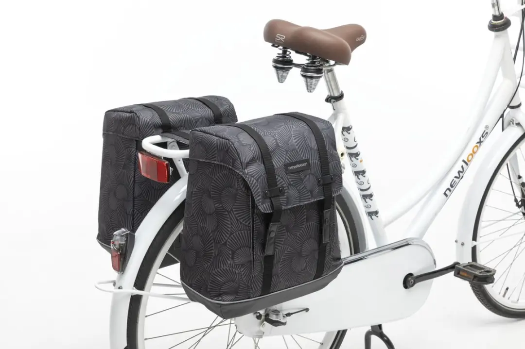 New Looxs Alba Double Selo Dubbele Fietstas 34L - Zwart