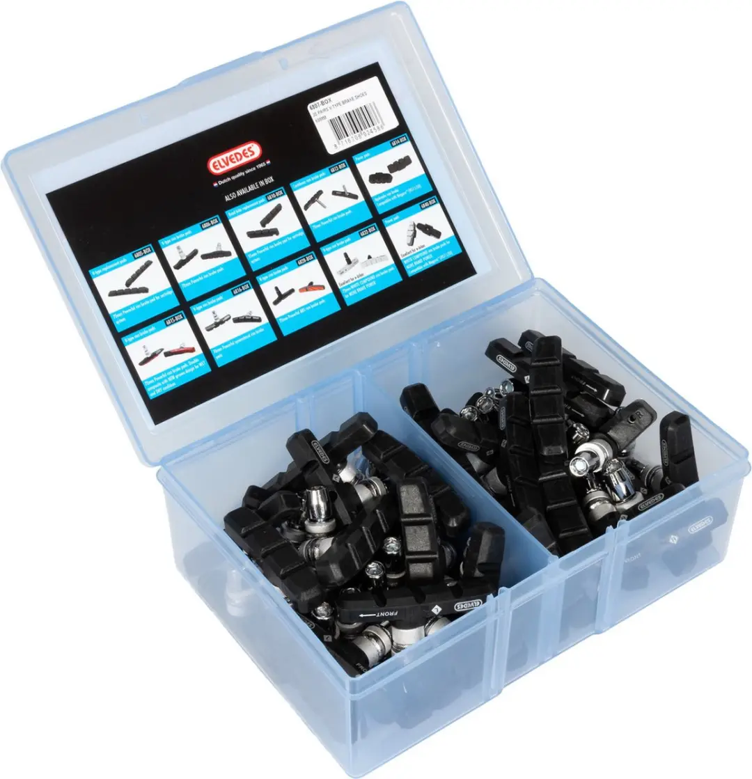 Elvedes V-type Velgremblokjes 60mm - Werkplaatsdoos - 25 Paar