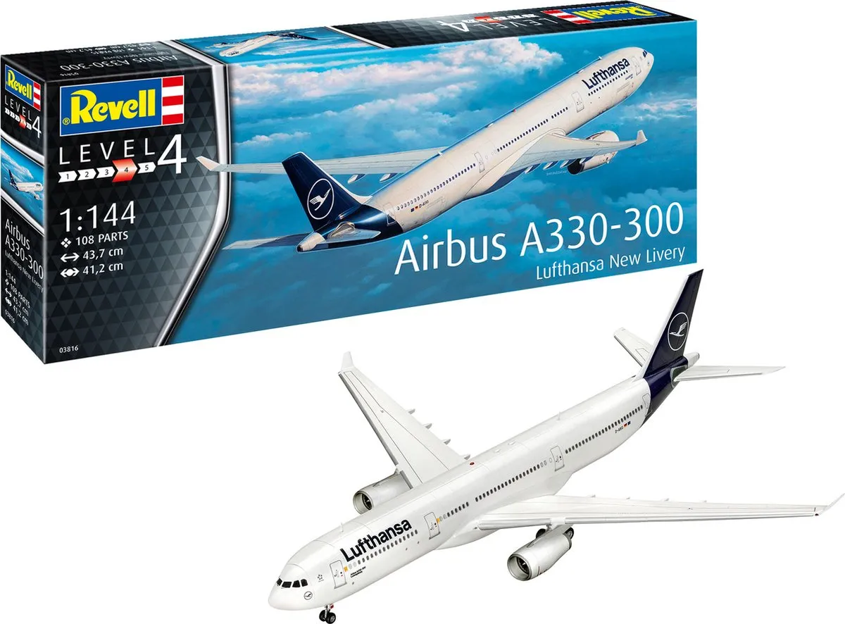 Revell Airbus A330-300 Lufthansa New Livery 1:144 Modelbouwpakket
