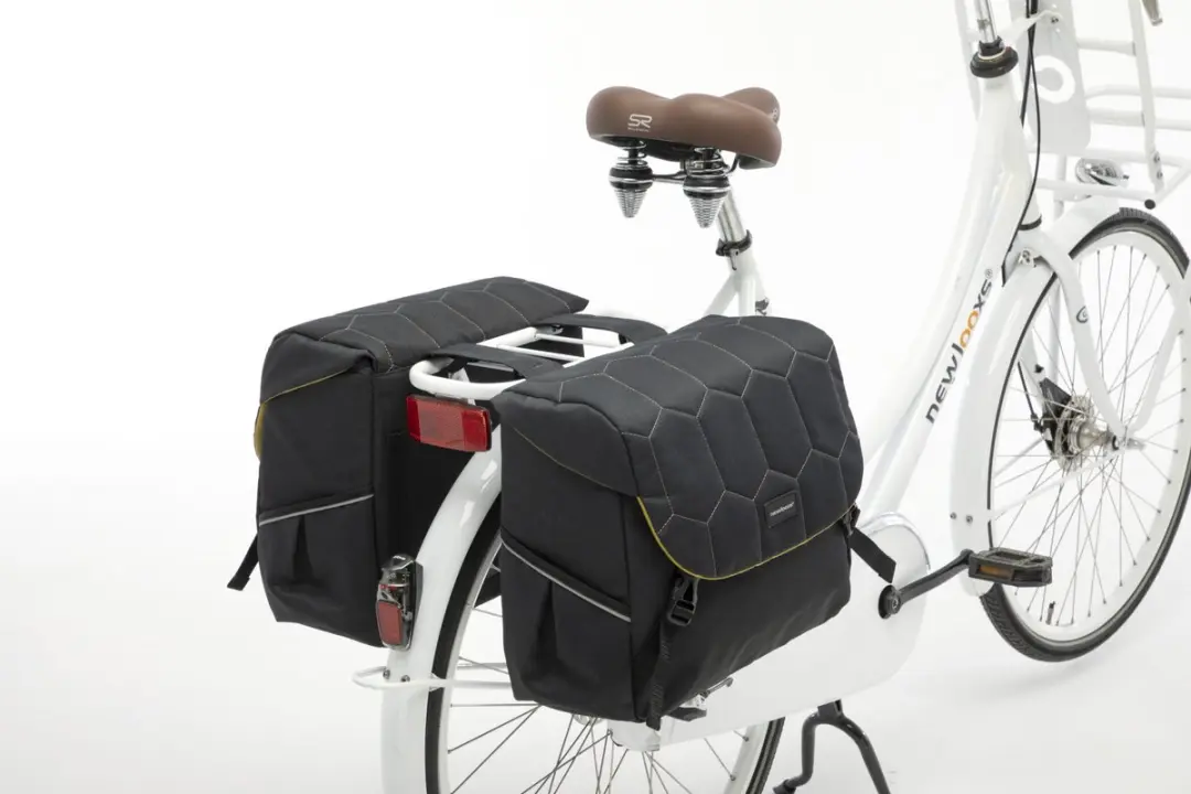 New Looxs Quilted Mondi Joy Dubbele Fietstas 38L - Zwart - afbeelding 5 van 6