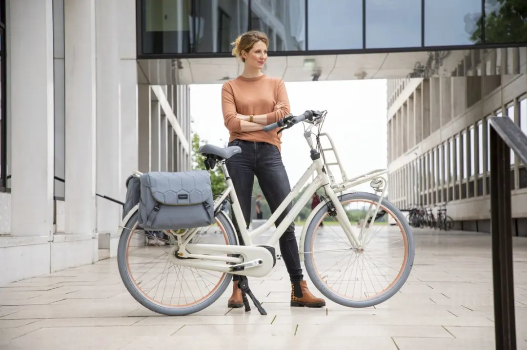 New Looxs Quilted Mondi Joy Dubbele Fietstas 38L - Zwart - afbeelding 6 van 6
