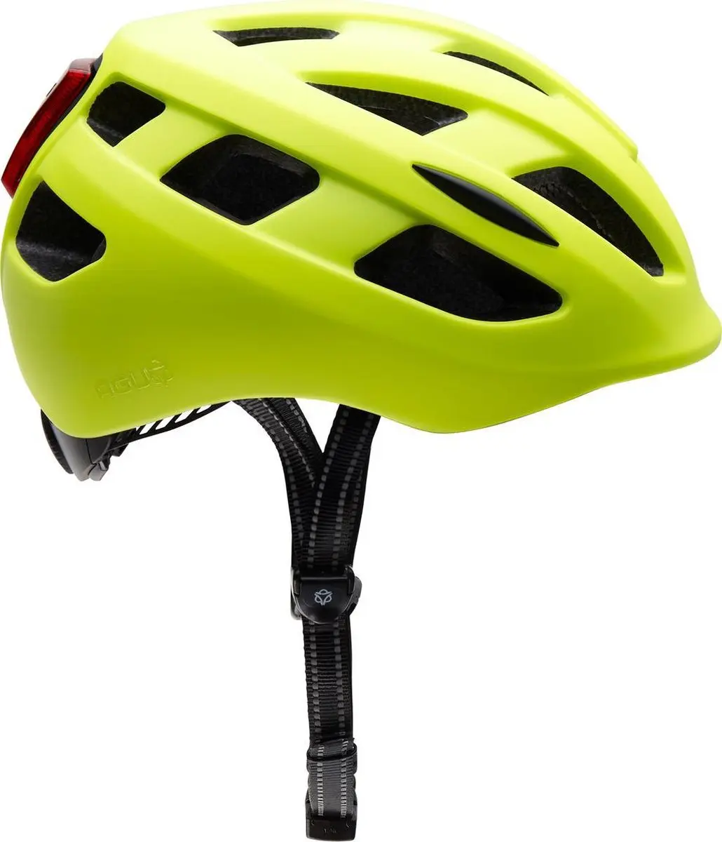 AGU Civick Fietshelm L/XL - Fluo Geel - met LED