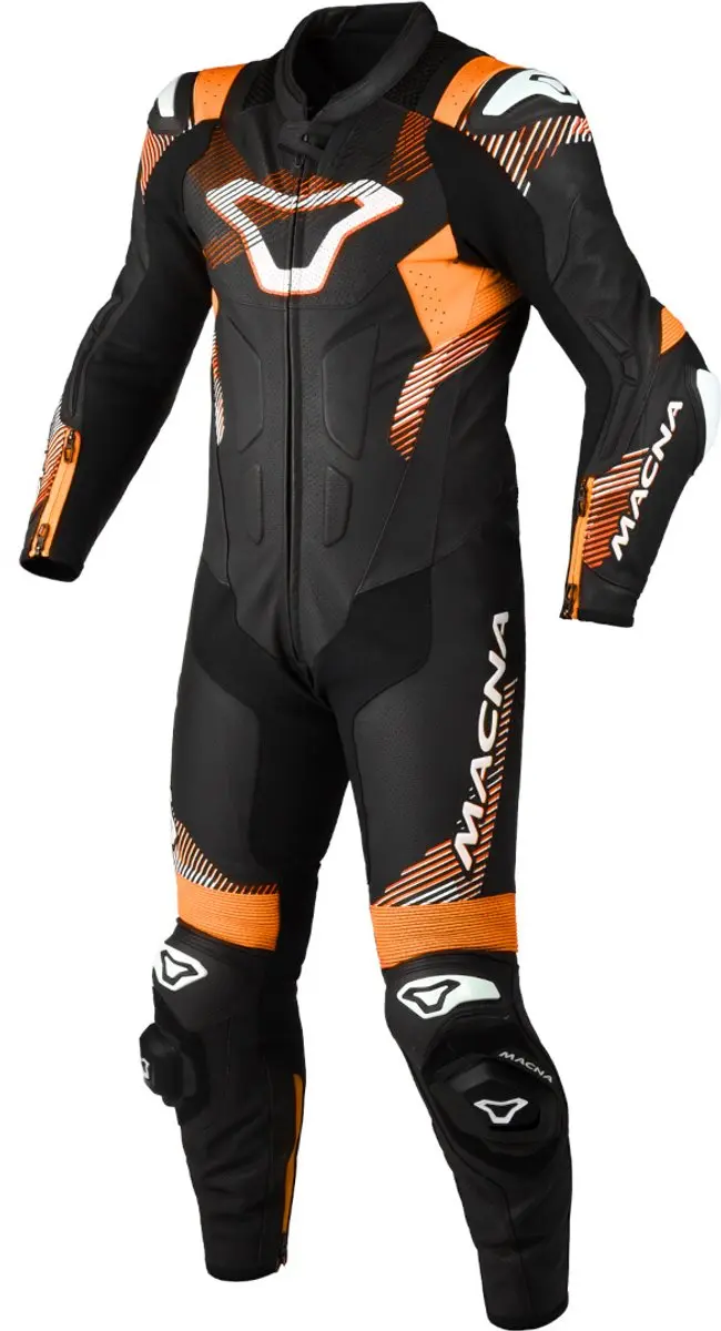 Macna Armadyl Lederen Motorpak - Zwart/Wit/Groen - Maat 48 - afbeelding 6 van 6