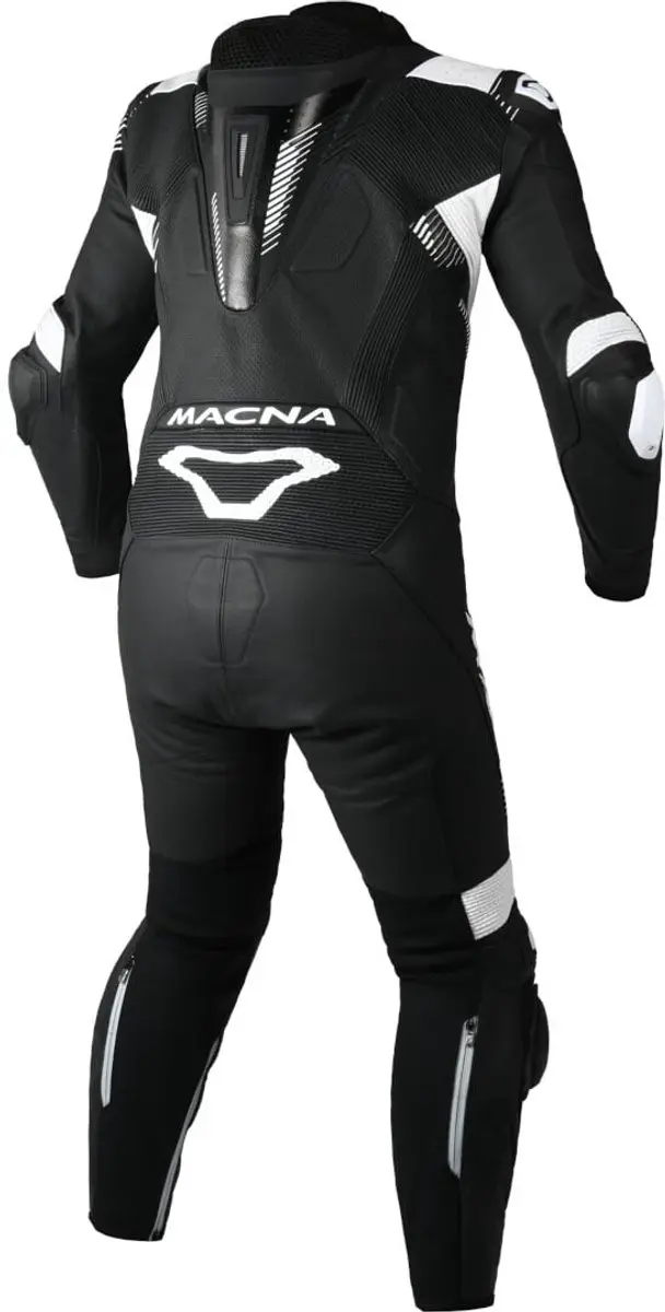 Macna Armadyl Lederen Motorpak - Zwart/Wit/Groen - Maat 48