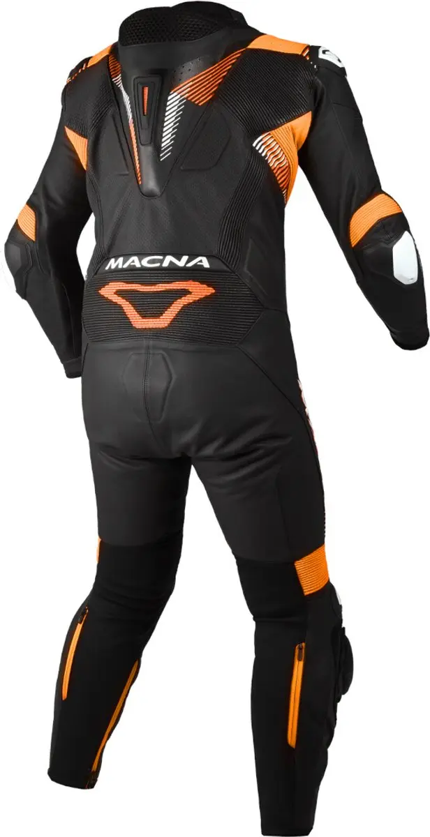 Macna Armadyl Lederen Motorpak - Zwart/Wit/Groen - Maat 48