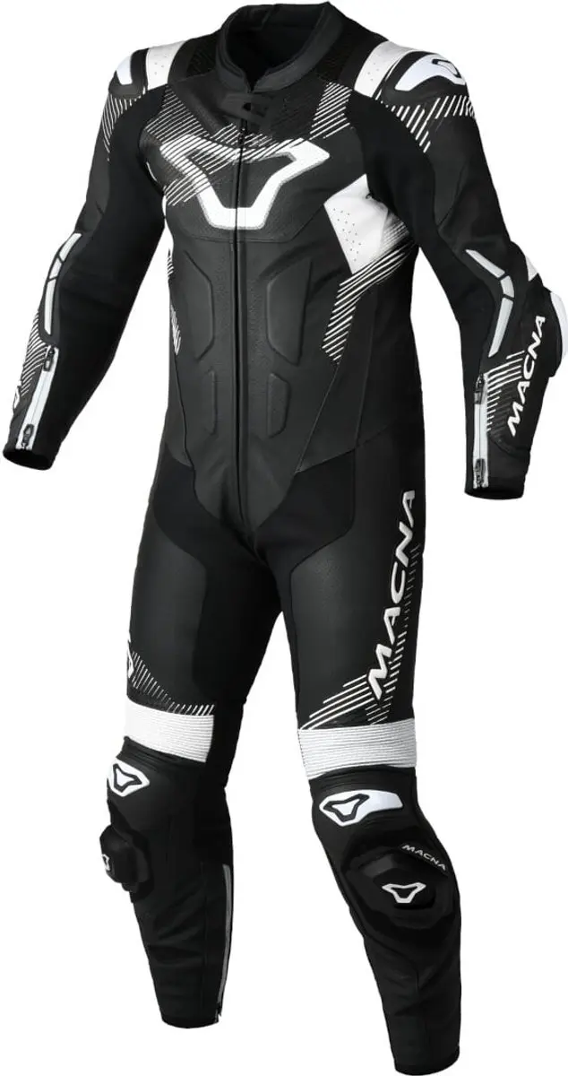 Macna Armadyl Lederen Motorpak - Zwart/Wit/Groen - Maat 48