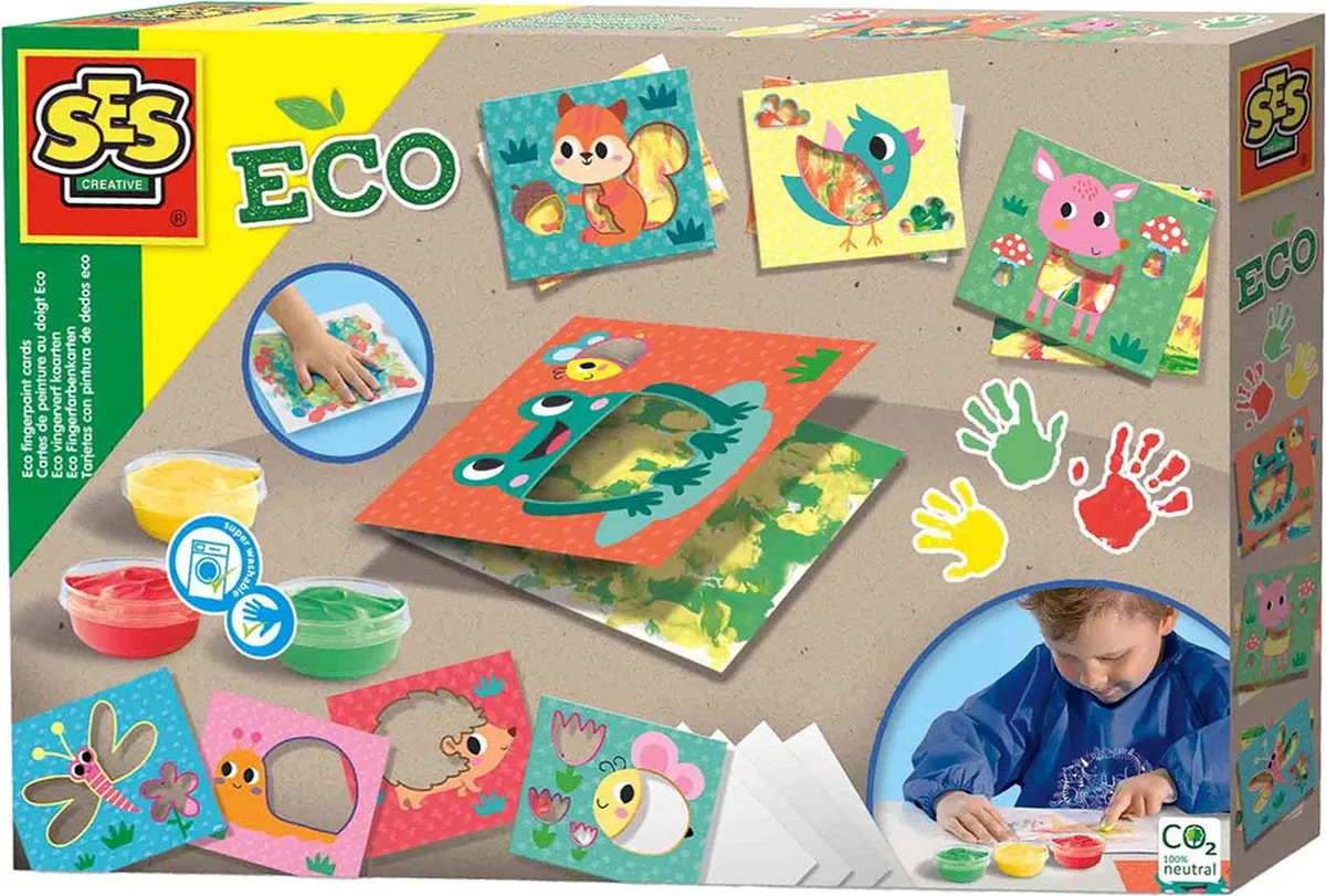 SES Creative Eco Vingerverfkaarten