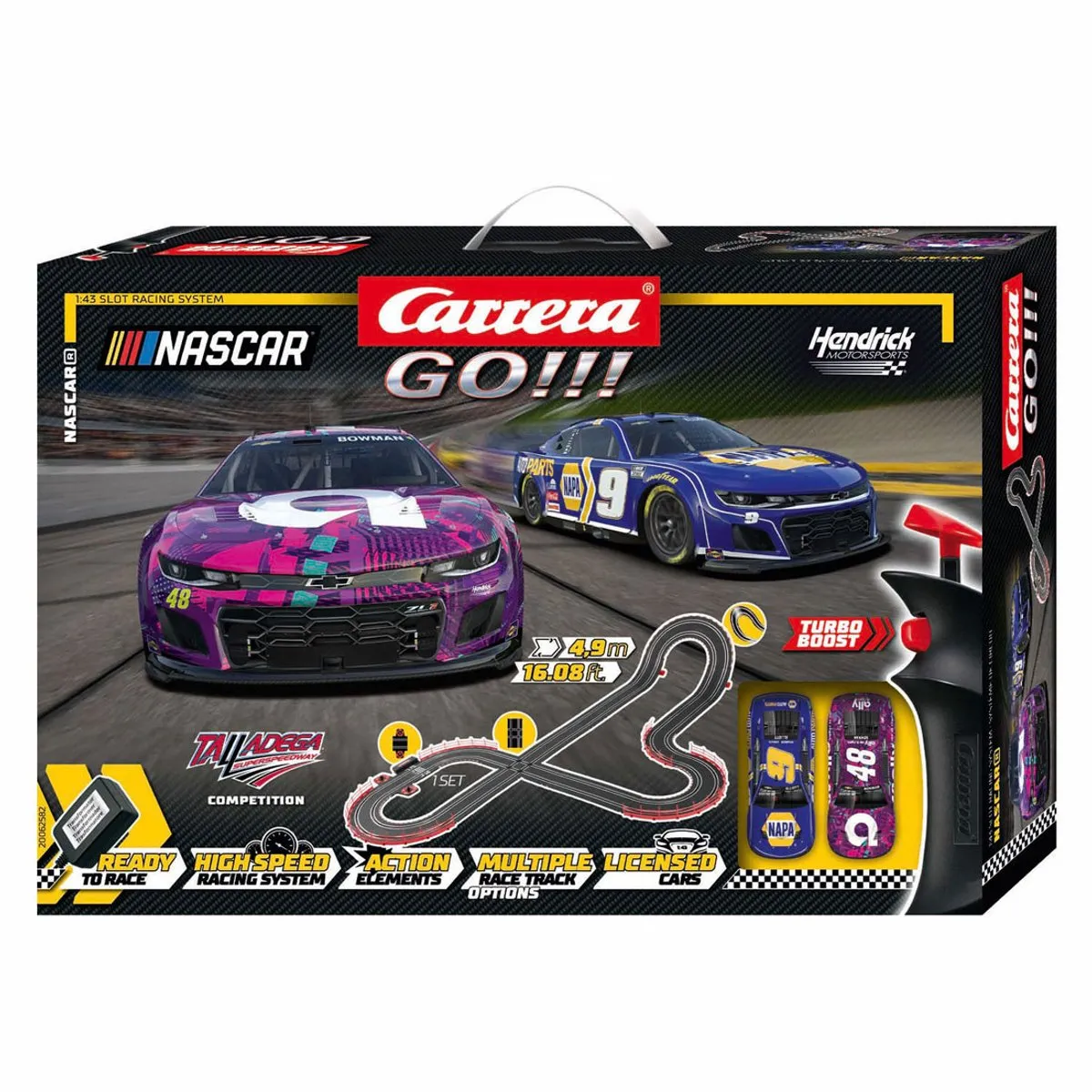 Carrera Go!!! Nascar 4.9 Camaro NextGen ZL1 Chase Elliott vs. Alex Bowman 4,9m