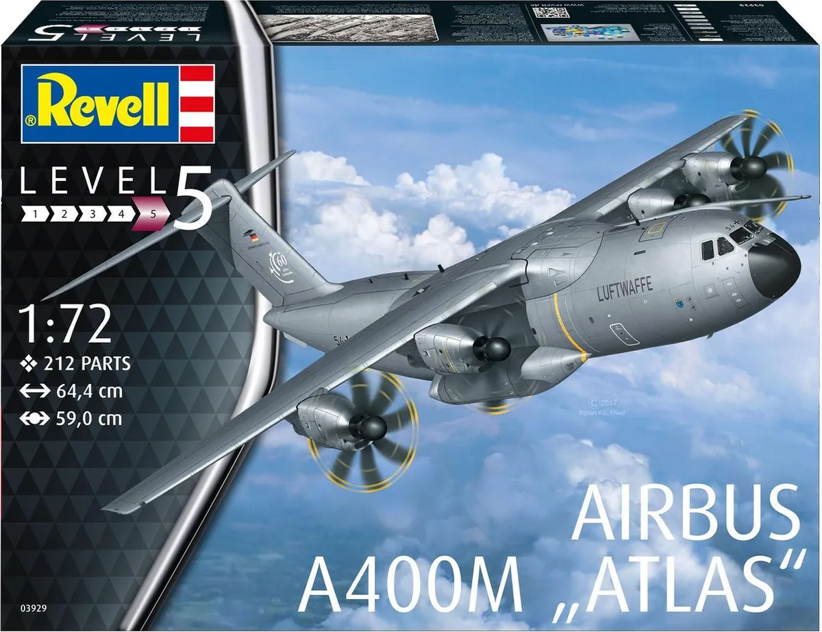 Revell 03929 Airbus A400M Luftwaffe Modelbouwpakket 1:72 - Multi
