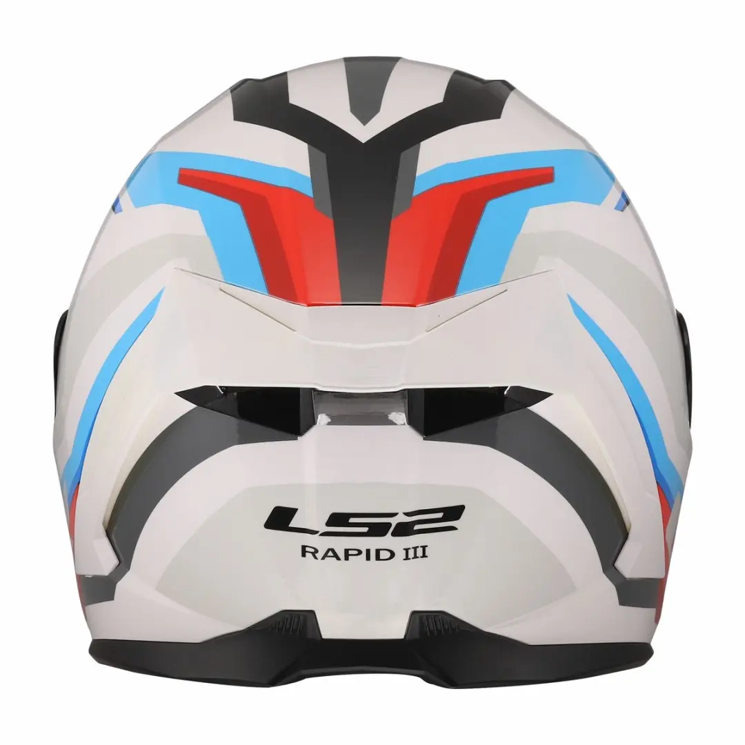 LS2 FF820 Rapid III Hyper Helm - XXL - Wit/blauw/rood