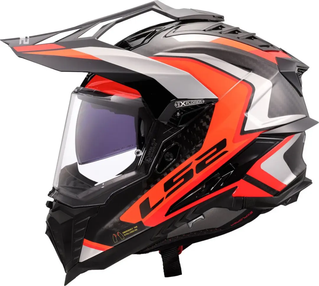 LS2 MX701 Explorer C Frontier II Motorhelm - Maat S - Oranje