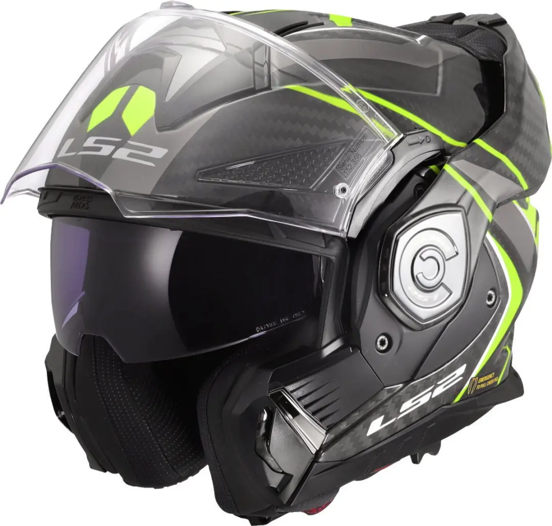 LS2 FF901 Advant X C Future II H-V Systeemhelm - Maat M - Geel