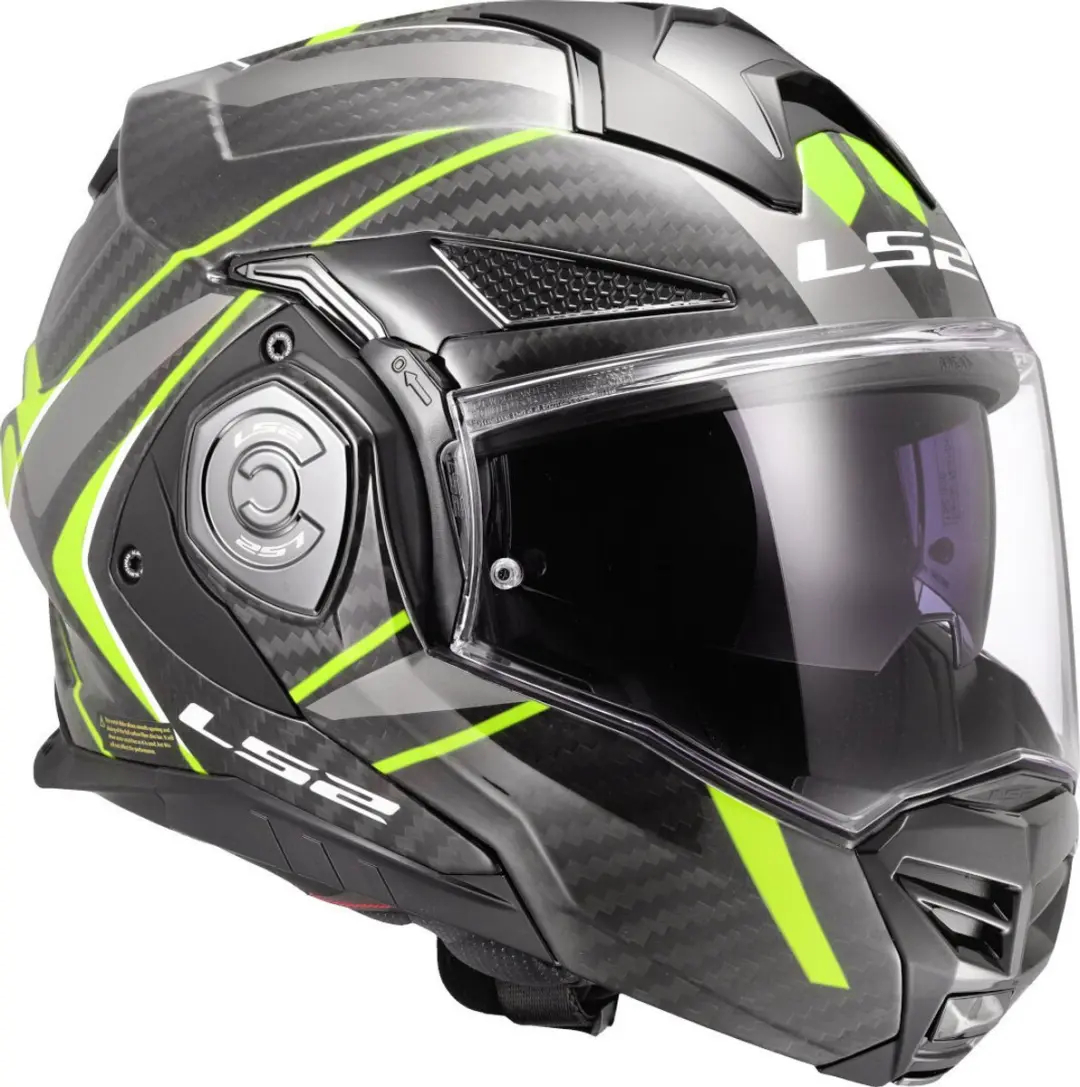LS2 FF901 Advant X C Future II H-V Systeemhelm - Maat M - Geel