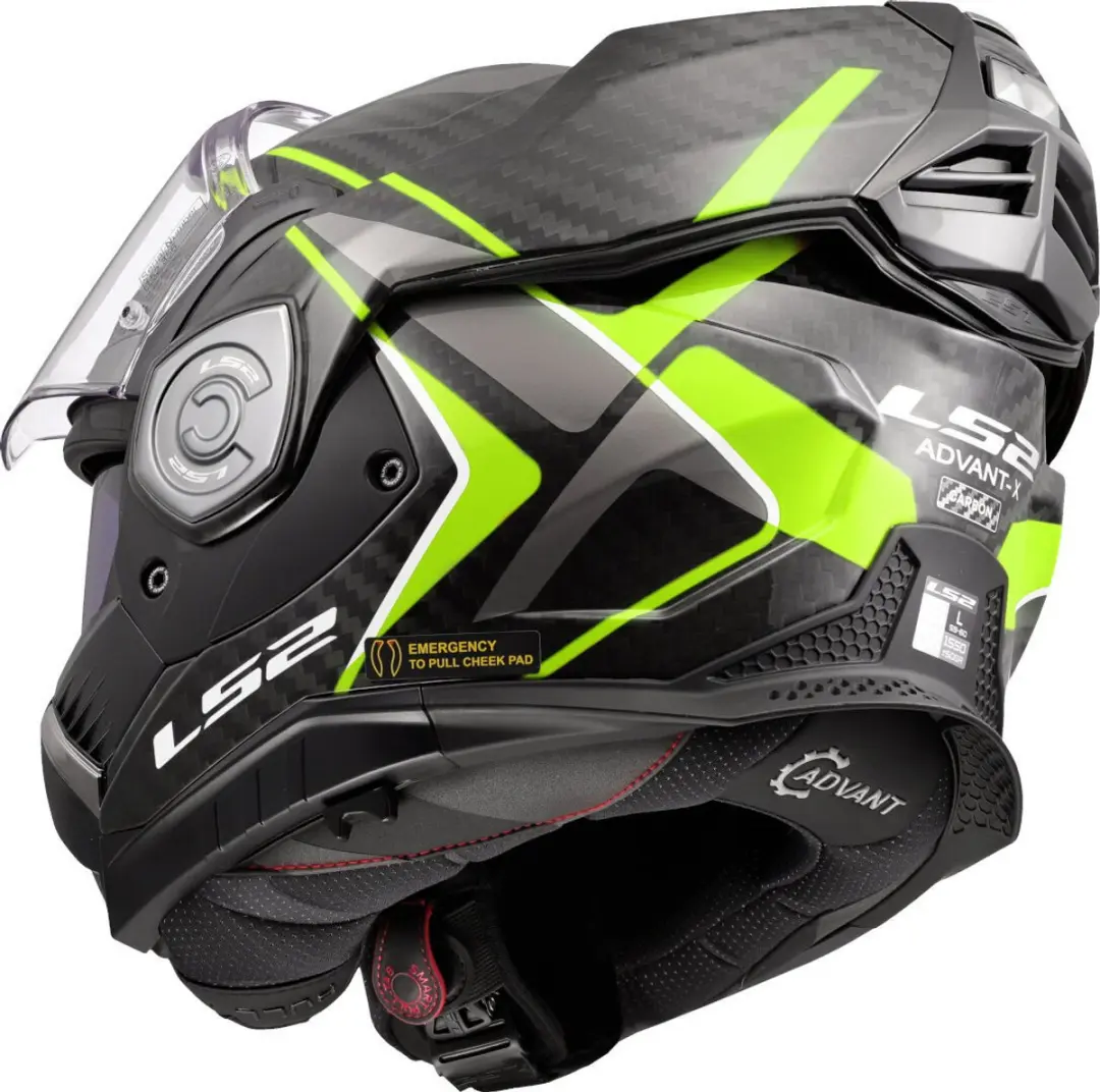 LS2 FF901 Advant X C Future II H-V Systeemhelm - Maat M - Geel