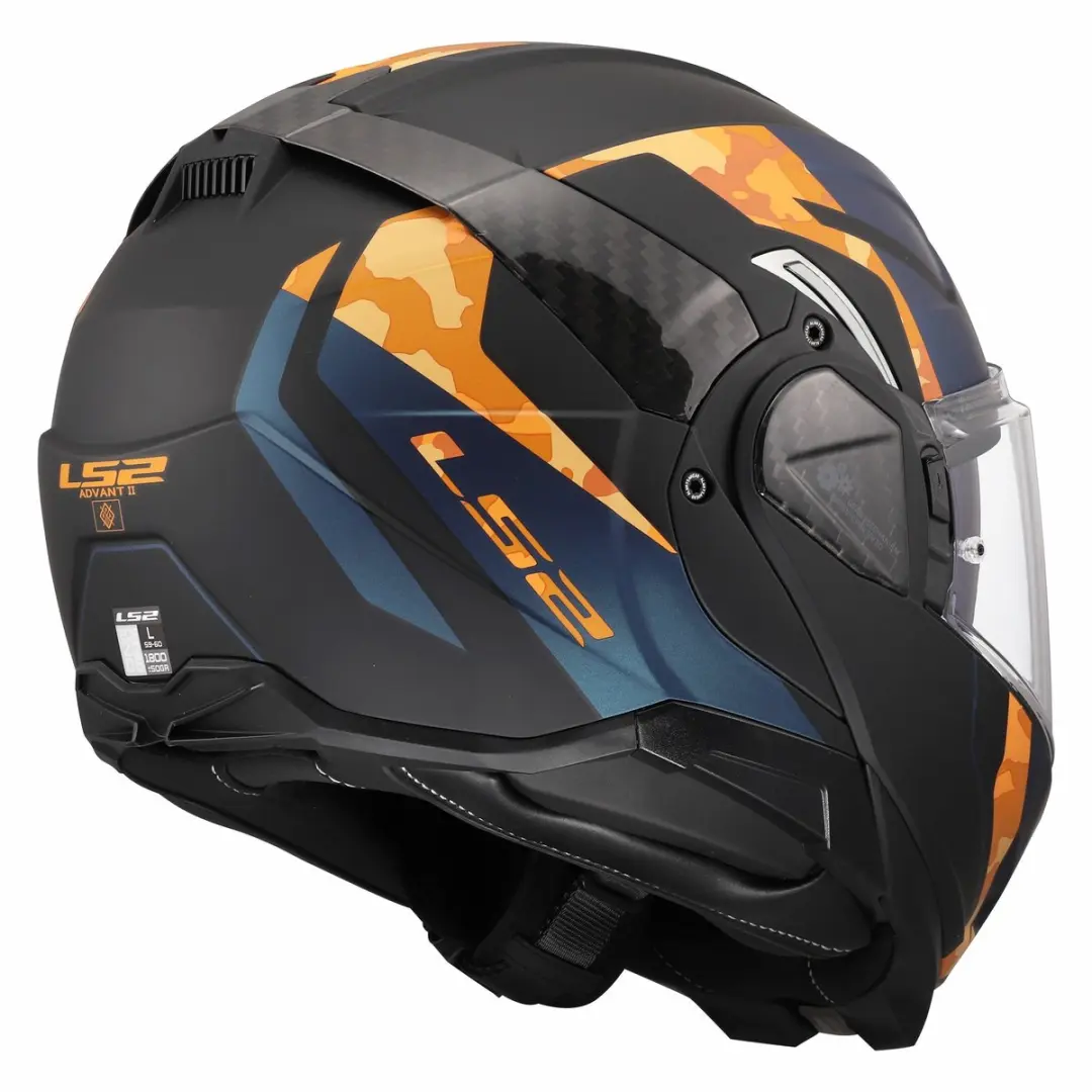 LS2 Helm Advant II FF910 - 3XL - Zwart/Oranje