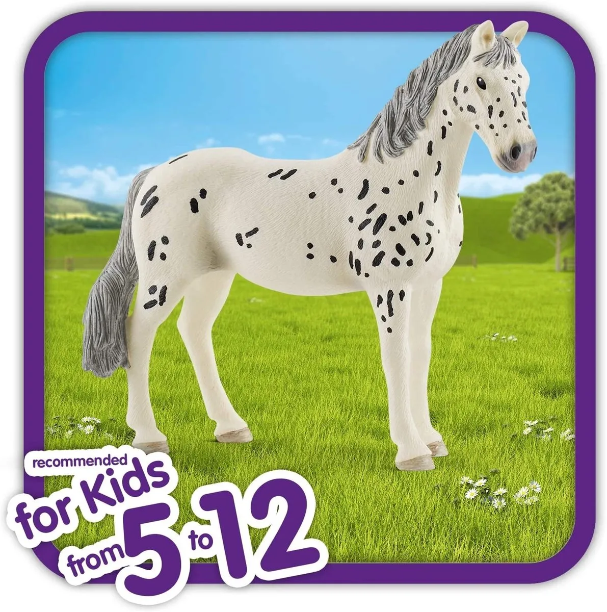 Schleich Knabstrupper Merrie Speelfiguur 13910 - Wit/Zwart
