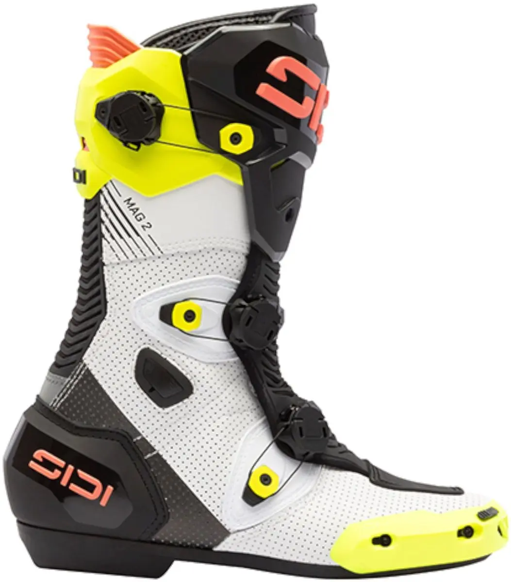 Sidi Mag-2 Air Motorfietslaarzen - 44 - Zwart/wit/neon