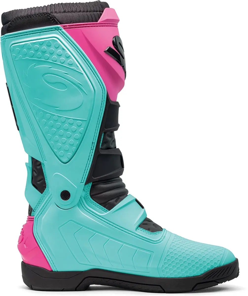 Sidi X-Power SC Crosslaarzen - Zwart/Blauw/Roze - Maat 45