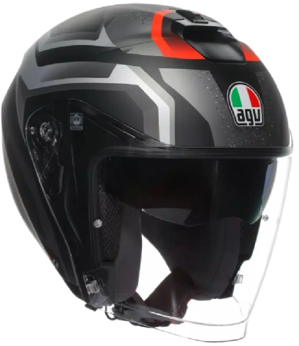 AGV Irides Zurigo Mat Zwart Grijs Jethelm