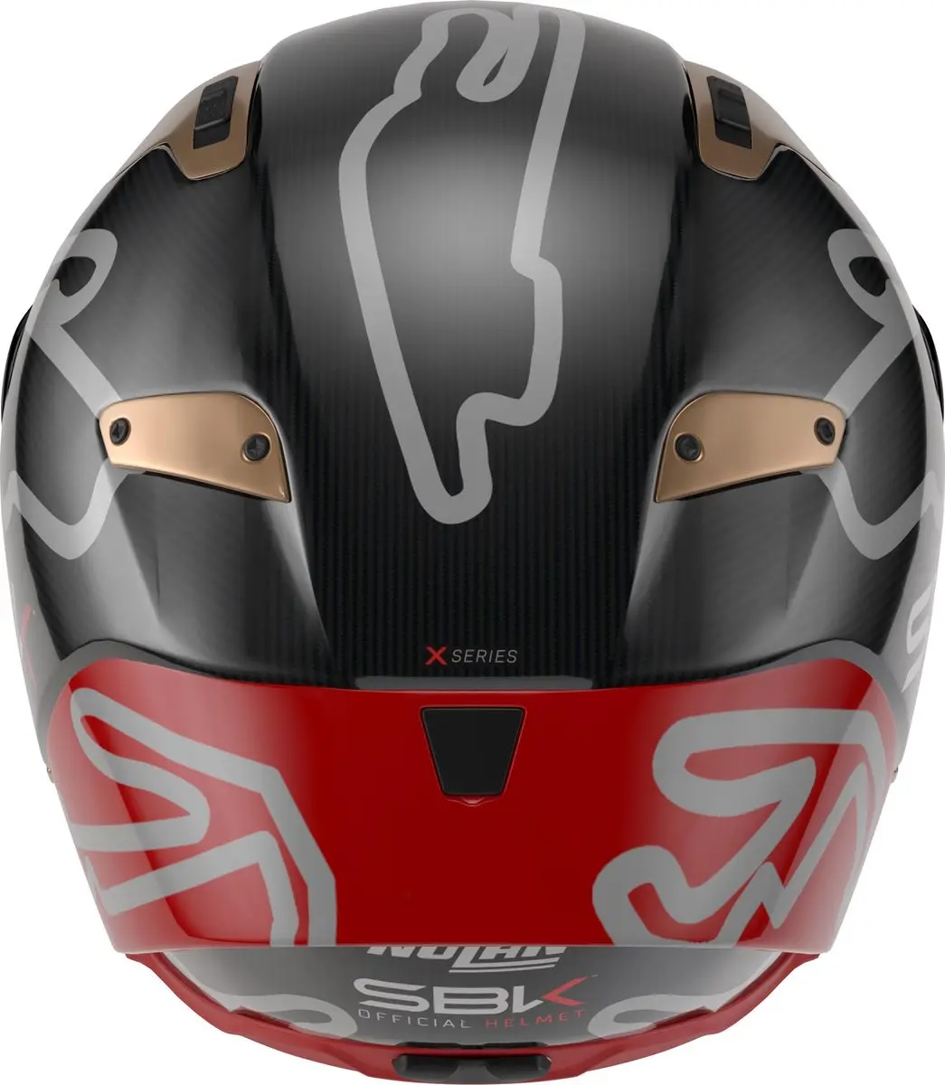 Nolan X-804 RS Ultra Carbon Helm - M - Grijs/Rood - afbeelding 5 van 6