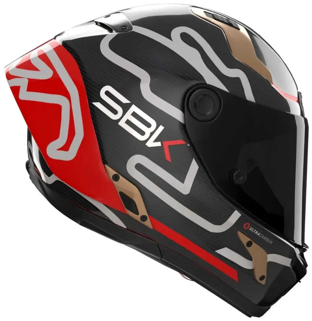 Nolan X-804 RS Ultra Carbon Helm - M - Grijs/Rood - afbeelding 2 van 6