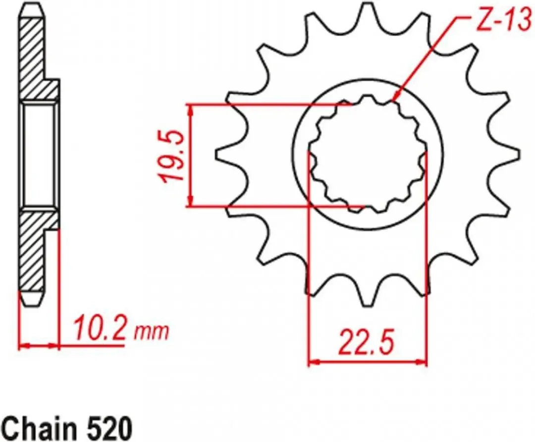 versnellingsbak tandwiel jt tandwielen voor motorfiets suzuki 400 drz e 2000 tot