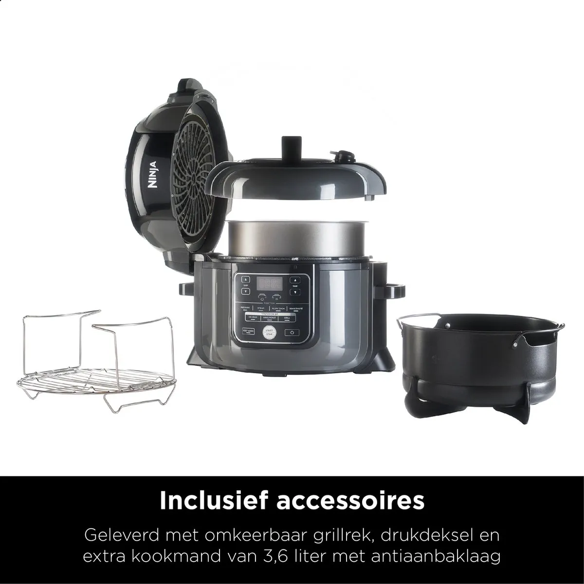 Ninja Foodi OP300EU Multicooker 1460W - 5,7L - 10 Programma's - Zwart - afbeelding 6 van 6