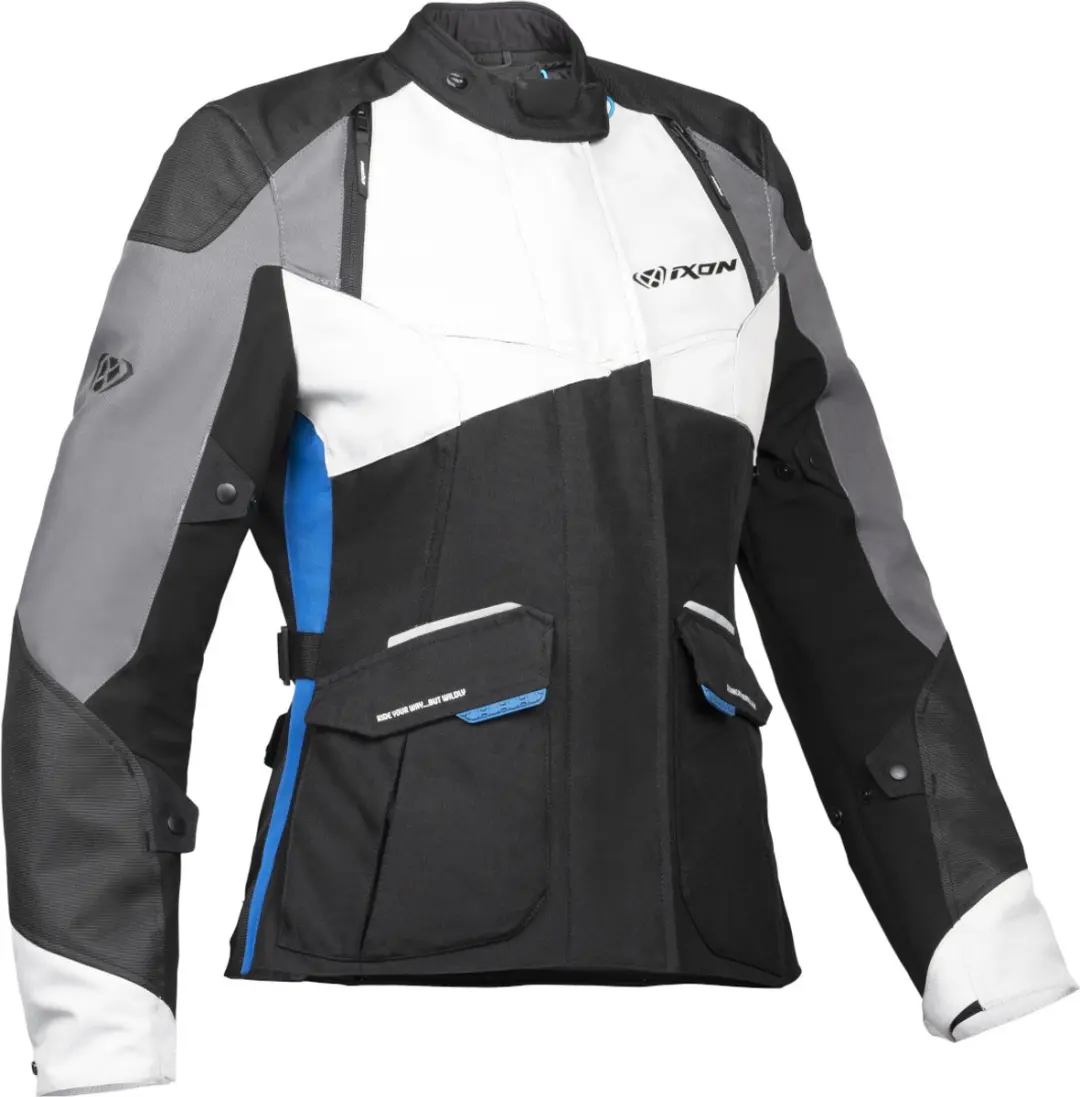 Ixon Balder Lady Zwart Grijs Blauw Textiele Motorjas