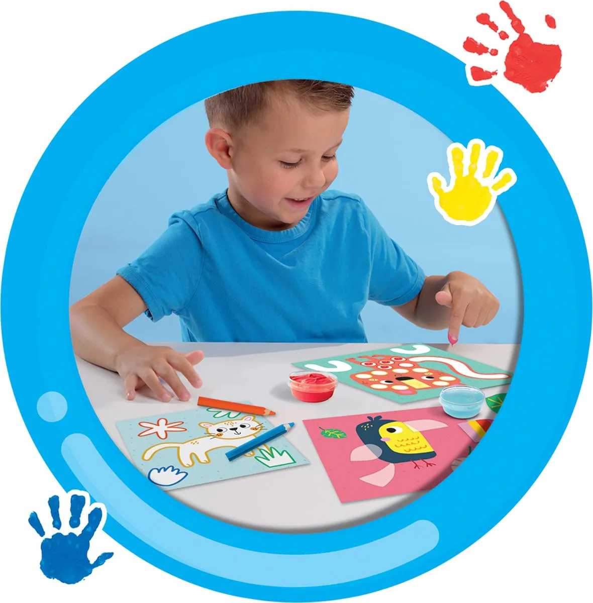 SES Creative My First 3-in-1 Knutselset - Vingerverf & Potloden - 3 Kleuren
