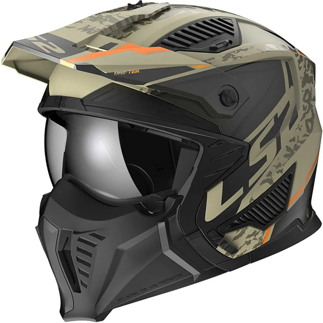 LS2 Helm Drifter Devor OF606 matt sand maat XXL