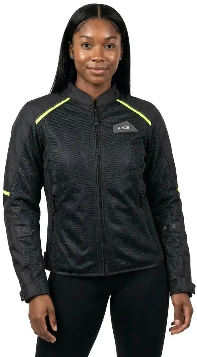 LS2 Breeze Dames Textieljas - Zwart/Geel 5XL - afbeelding 6 van 6