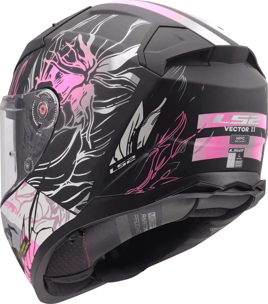 LS2 FF811 Vector II Darflo Helm - M Roze/Zwart