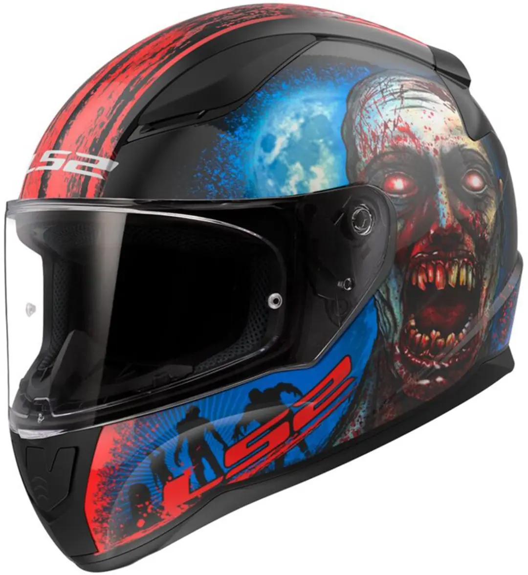 LS2 FF353 Rapid II Zombie Zwart Rood 06 Integraalhelm