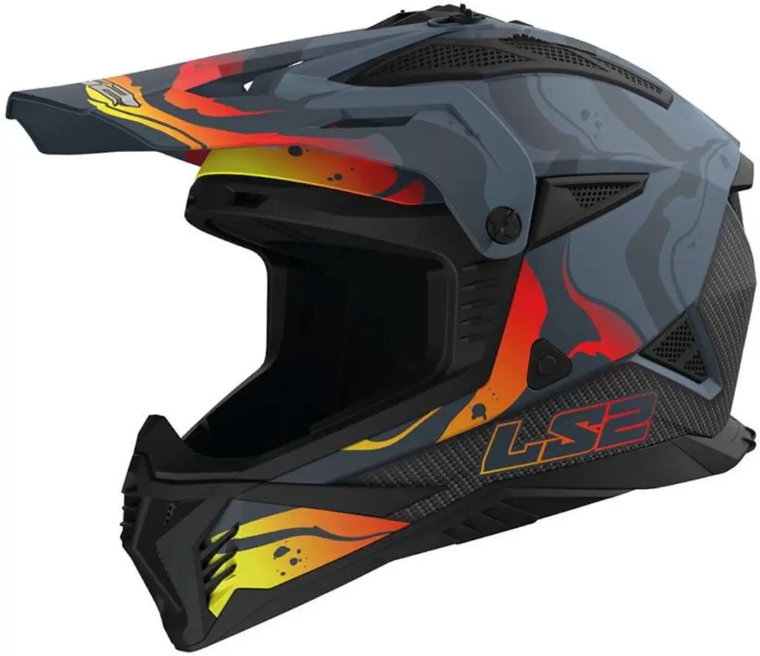 LS2 MX708 Fast II Helm - S - Donker Grijs