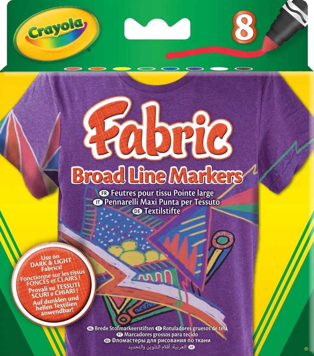 Crayola Textielstiften 8 Stuks
