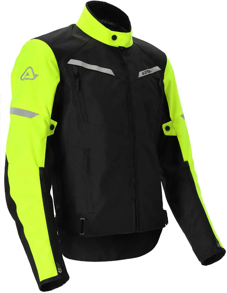 Acerbis X-Street Zwart Geel Textiele Motorjas