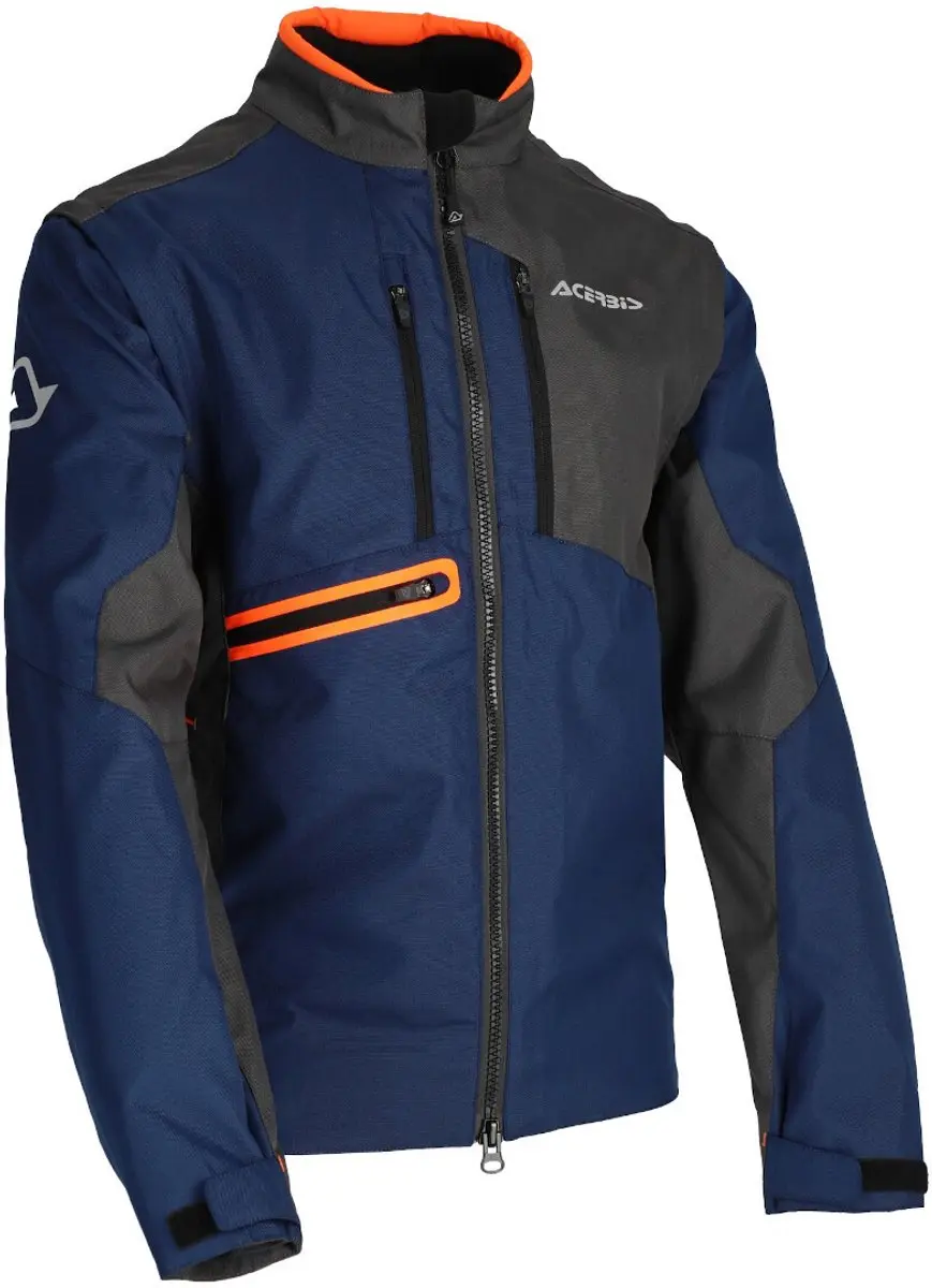 Acerbis Enduro One Blauw Grijs Textiele Motorjas