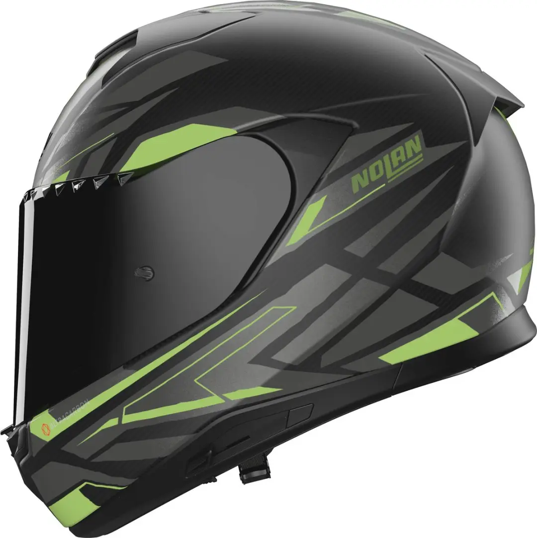 Nolan X-904 Ultra Carbon Rombo Helm - XL - Grijs/groen