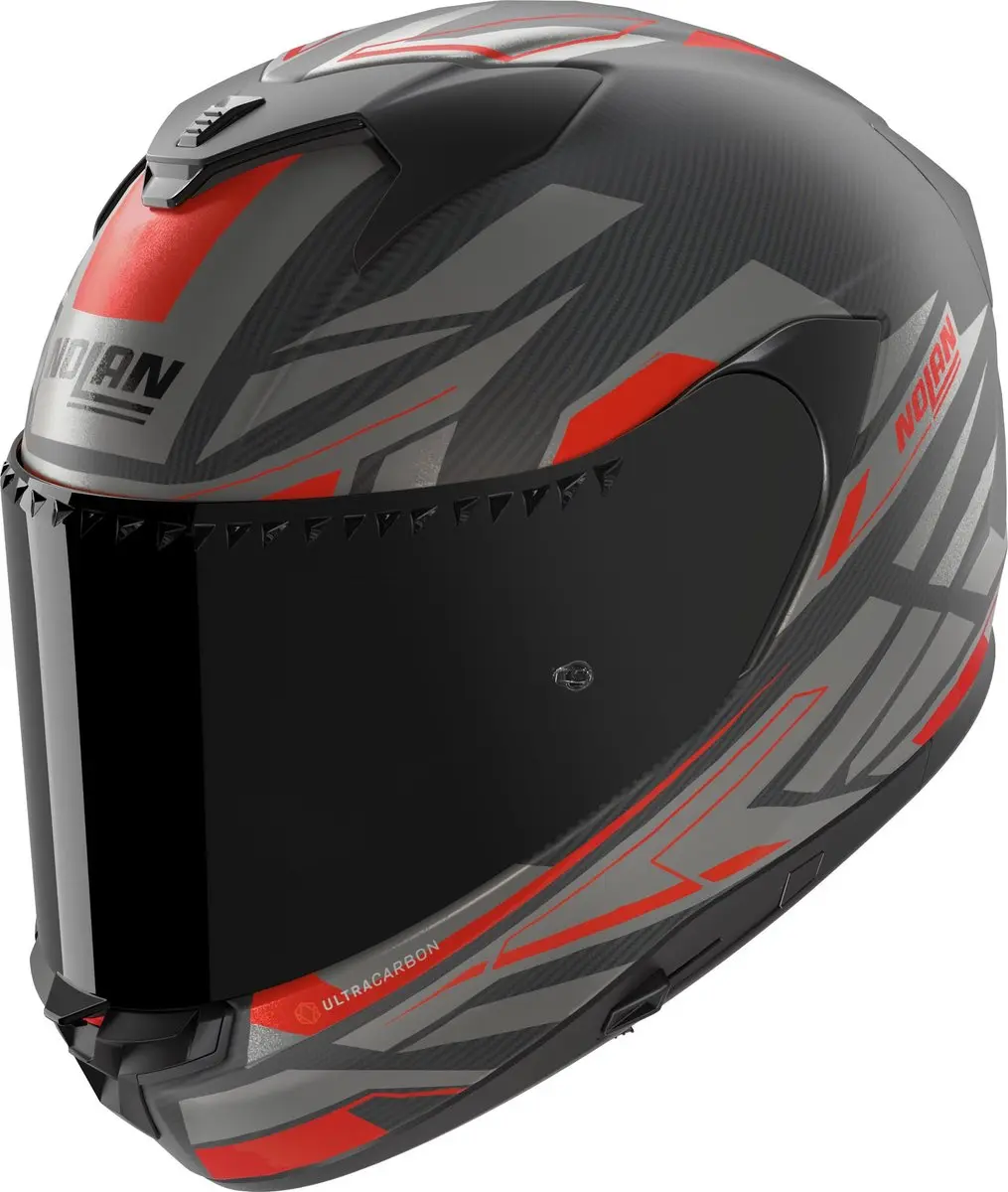 Nolan X-904 Ultra Carbon Rombo Helm - XL - Grijs/groen
