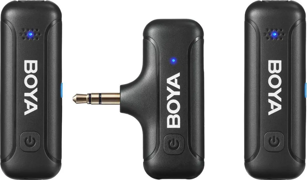 Boya BY-WM3T-M2 Draadloos Microfoonsysteem - 2 Zenders 1 Ontvanger - Zwart