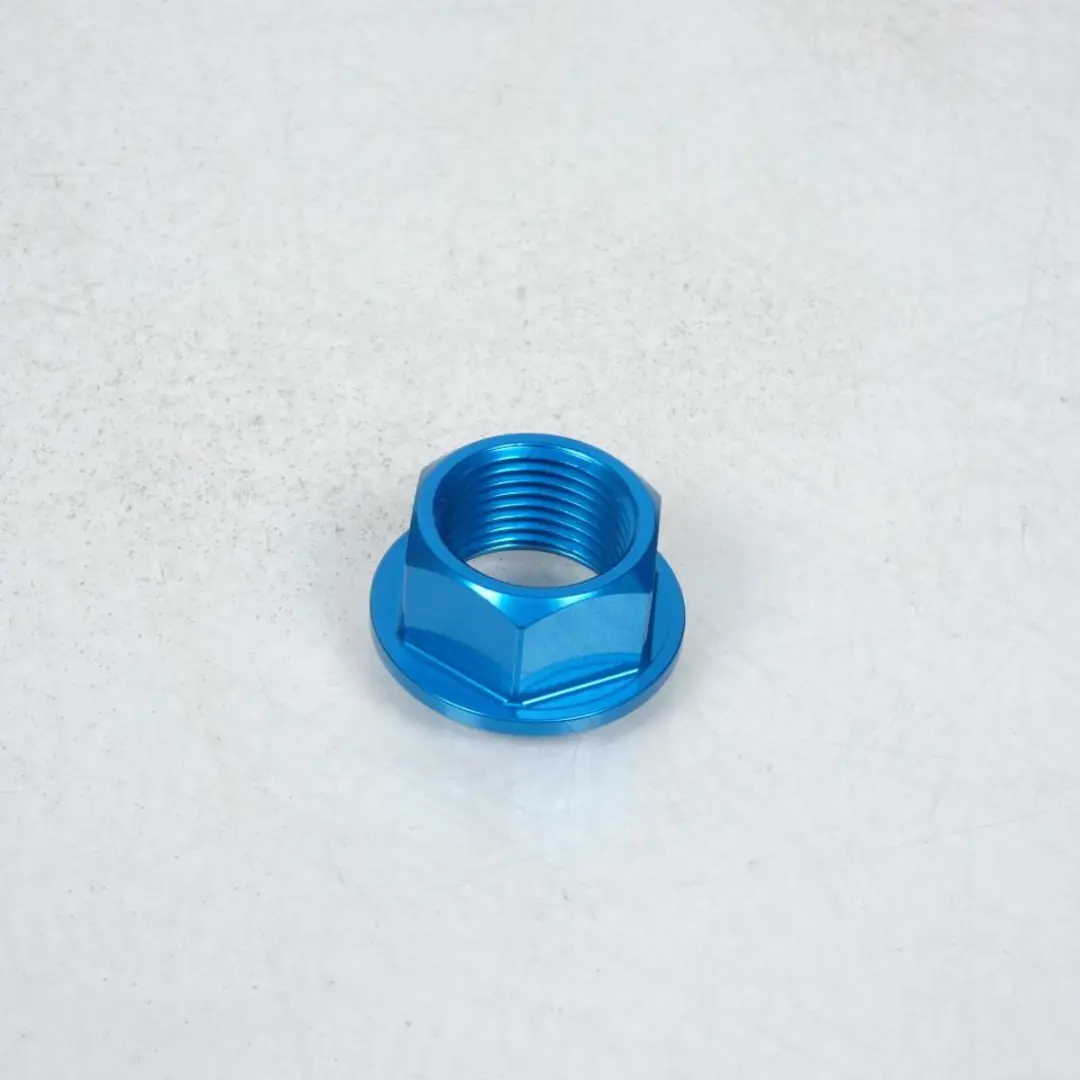 Écrou bras oscillant bleu M18 pas 150 Lightech pour moto Honda 600 Cb F Hornet