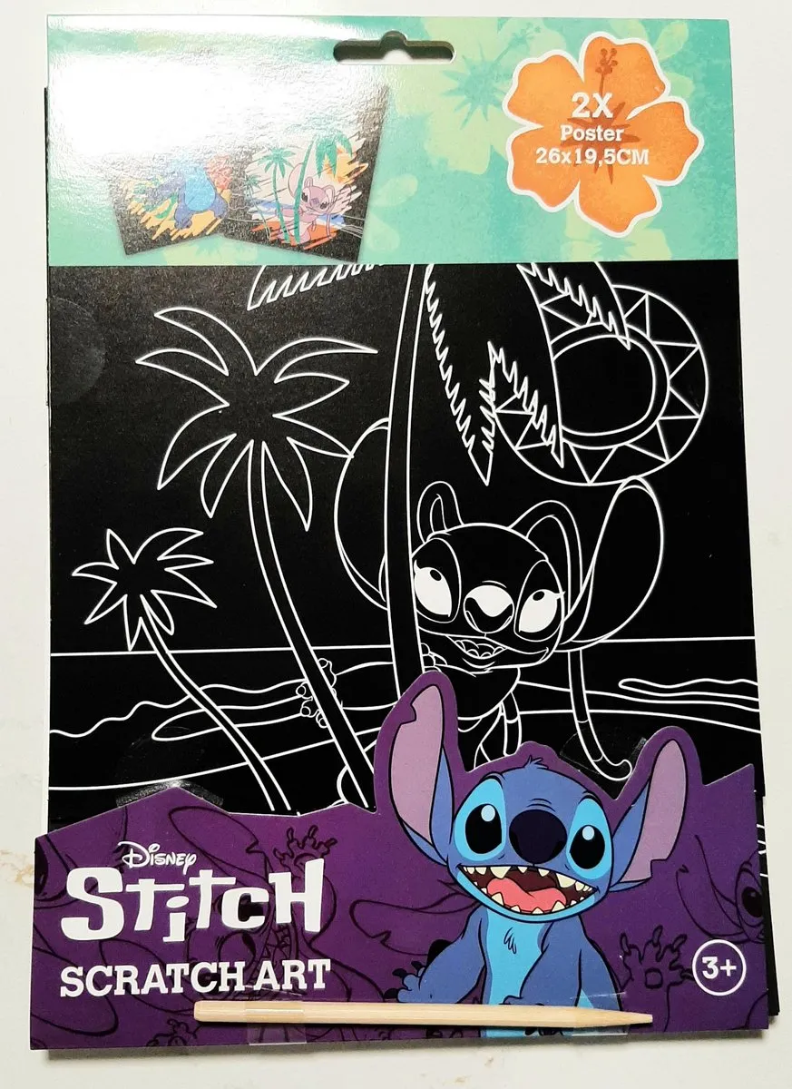 Disney Lilo & Stitch Krasposters 26x19,5cm - 2 Stuks - Mint Groen Oranje