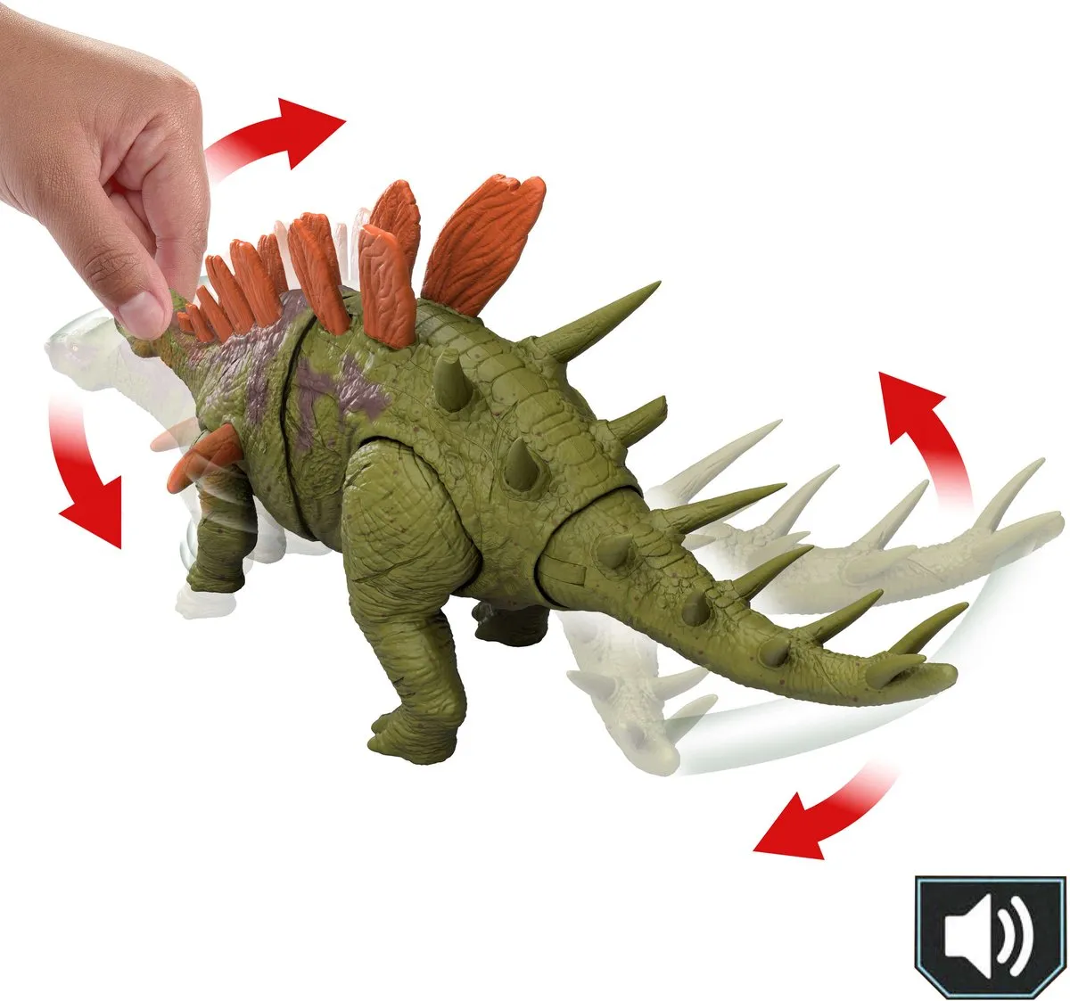 Mattel Jurassic World Wild Roar Kentrosaurus