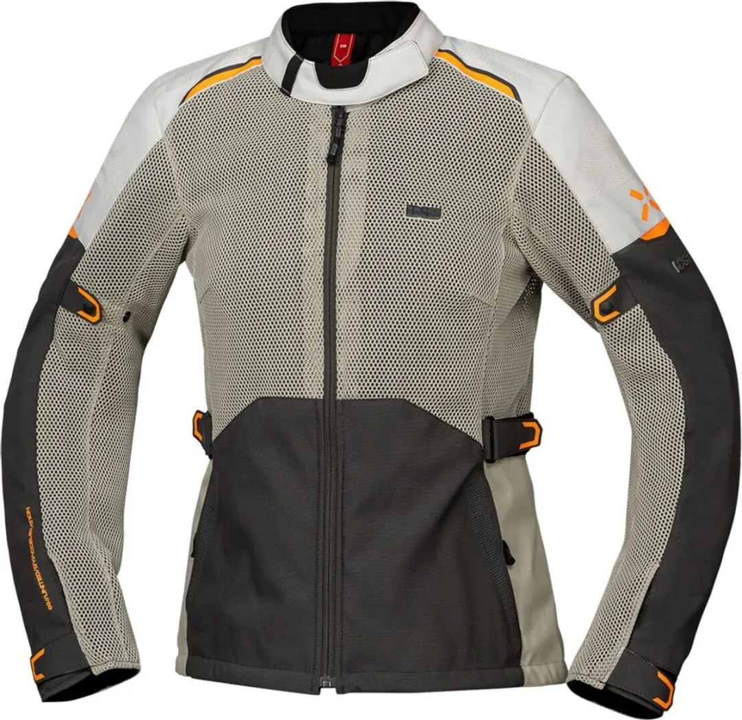 IXS Tourster-Big Air 1.0 Mesh Dames Grijs Beige Textiele Motorjas