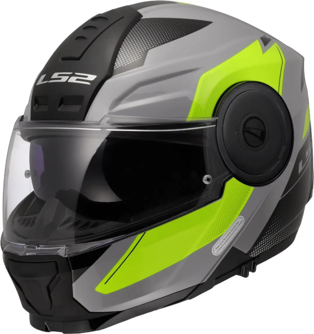 LS2 FF902 Scope II Duria Grijs H-Vis Geel 06 Systeemhelm